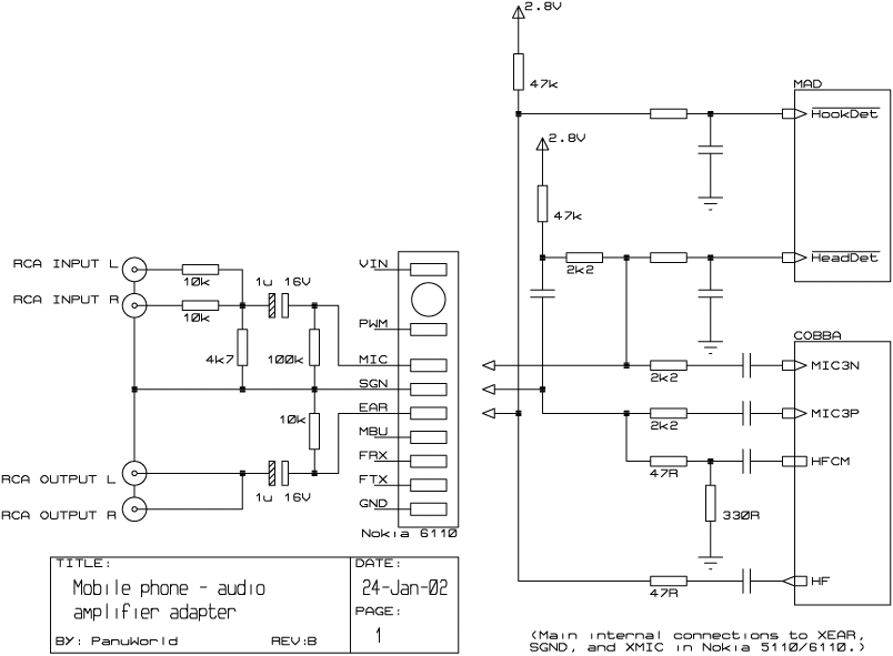 nokia 6110 schematic