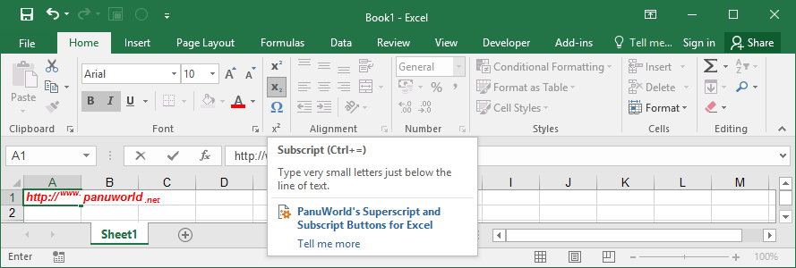 subscript and superscript in word shortcut
